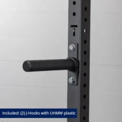 Titan Fitness X-3 Series Tall Bolt-Down Power Rack with Weight Holders 24-in Depth Black