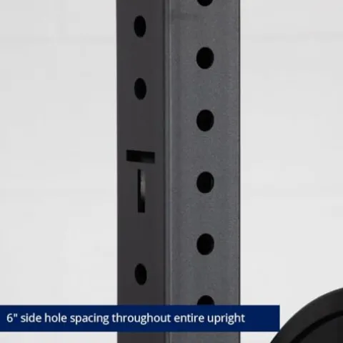 Titan Fitness X-3 Series Tall Bolt-Down Power Rack with Weight Holders 24-in Depth Black