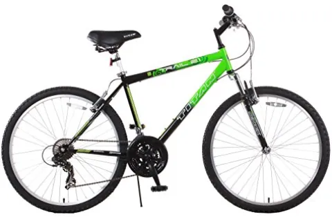 Titan Trail 21-Speed Suspension Men’s Mountain Bike 18-Inch Frame Green/Black