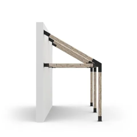 TOJAGRID Grid 30 Double Wall Mount Pergola Kit for 6×6 Wood Posts