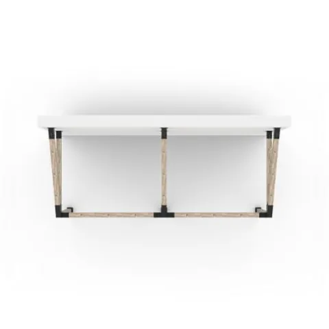 TOJAGRID Grid 30 Double Wall Mount Pergola Kit for 6×6 Wood Posts