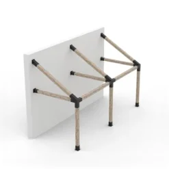 TOJAGRID Grid 30 Double Wall Mount Pergola Kit for 6×6 Wood Posts