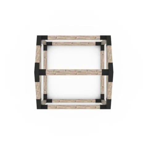 TOJAGRID Grid 30 Single Pergola Kit with Base for 6×6 Wood Posts