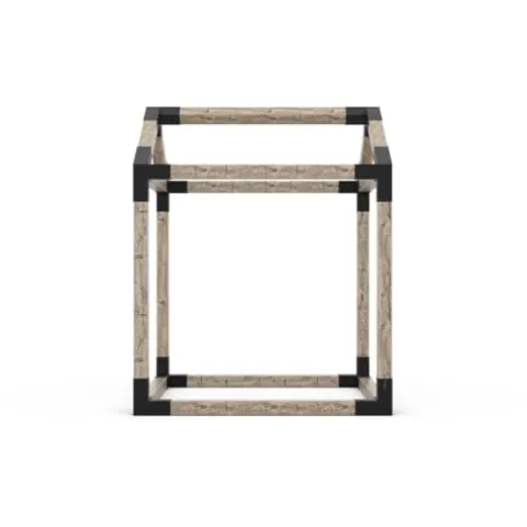 TOJAGRID Grid 30 Single Pergola Kit with Base for 6×6 Wood Posts