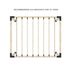 TOJAGRID Pergola Kit for 4×4 Wood Posts with KNECT 2×4 Top Rafter Brackets Black