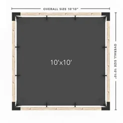 TOJAGRID Pergola Kit with Shade SAIL for 4×4 Wood Posts (10×10) Black