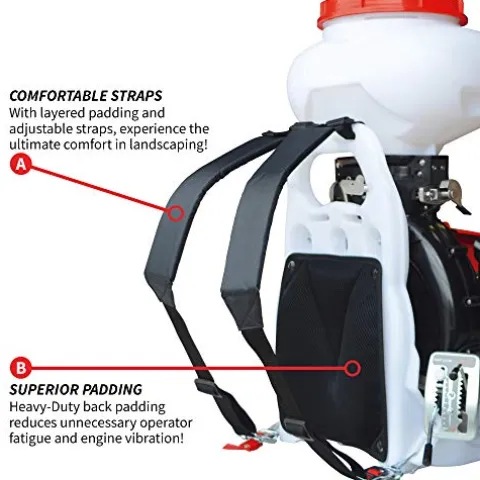 Tomahawk Power 4 Gallon Motorized Backpack Spreader for Granular Fertilizer, Seed, Feed, Salt Ice White