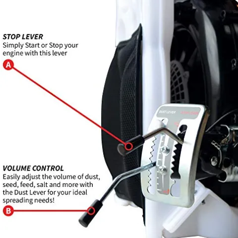 Tomahawk Power 4 Gallon Motorized Backpack Spreader for Granular Fertilizer, Seed, Feed, Salt Ice White
