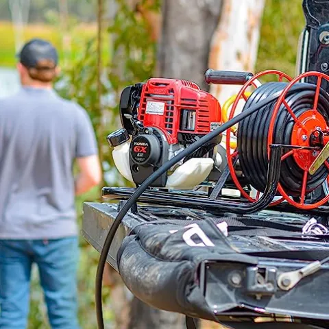 Tomahawk Power 1.3HP Skid Sprayer with Honda GX35, 100ft Hose, 500 PSI Pump Red