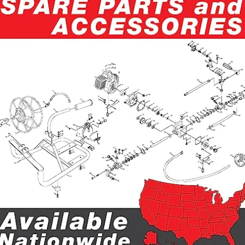 Tomahawk Power 1.3HP Skid Sprayer with Honda GX35, 100ft Hose, 500 PSI Pump Red