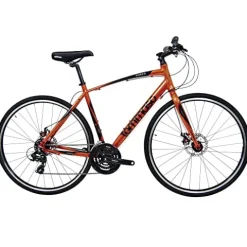 Tommaso Forza Shimano Tourney Hybrid Disc Brake Fitness Bike Orange – Extra Large