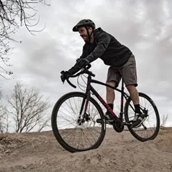 Tommaso Sentiero Sport Performance Aluminum Gravel Bike Matte Black/Red