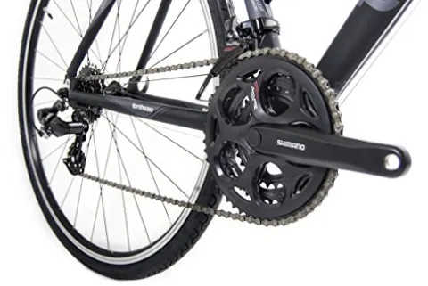 Tommaso Sorrento Shimano Tourney Hybrid Fitness Bike Black/Grey – Extra Large