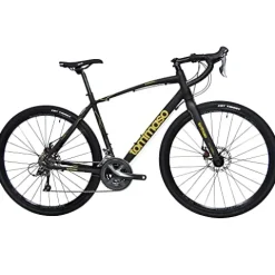 Tommaso Sterrata Sport Performance Aluminum Gravel Bike Carbon Shimano Claris 24 Speeds Road Bicycle Black/Gold