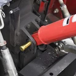 Tool Tuff Model 400 3-Point Tractor Post Hole Digger with 6″ Auger Red