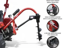 Tool Tuff Model 400 3-Point Tractor Post Hole Digger 12″ Auger