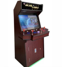 TOP US VIDEO ARCADES 4 Player 3500 Games 32 inch Screen Dark Wood Standup Arcade Machine
