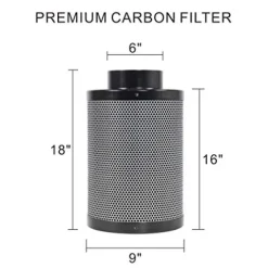 TopoLite Hydroponic Grow Tent Complete Kit with 1200W LED Light and 6″ Carbon Filter 48″x48″x80