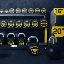 ToughFit 195LBS PU Coated Kettlebell Set – Rust-proof Handles & Flat Bottoms