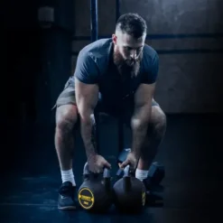 ToughFit 195LBS PU Coated Kettlebell Set – Rust-proof Handles & Flat Bottoms