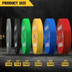 ToughFit Olympic Bumper Plates 370LB Set