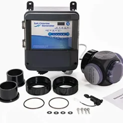 9TRADING Salt Water Pool Chlorine Generator System Chlorinator Gray