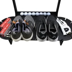TRAPSKI Golf Bag Wall Rack Storage Organizer Black