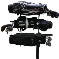 TRAPSKI Golf Bag Wall Rack Storage Organizer Black