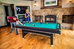 Triumph Sports Phoenix 7’ Billiard Table with Table Tennis Conversion Top Black Green