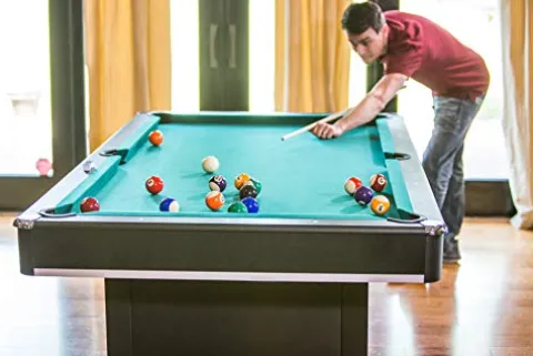 Triumph Sports Phoenix 7’ Billiard Table with Table Tennis Conversion Top Black Green