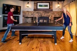 Triumph Sports Phoenix 7’ Billiard Table with Table Tennis Conversion Top Black Green