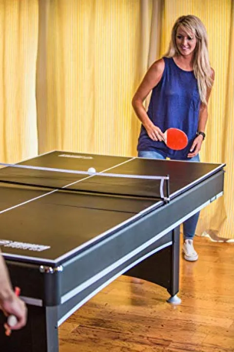 Triumph Sports Phoenix 7’ Billiard Table with Table Tennis Conversion Top Black Green