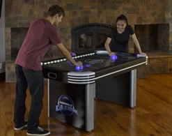 Triumph Sports USA Lumen-X Lazer 6’ Interactive Air Hockey Table Blue-Black