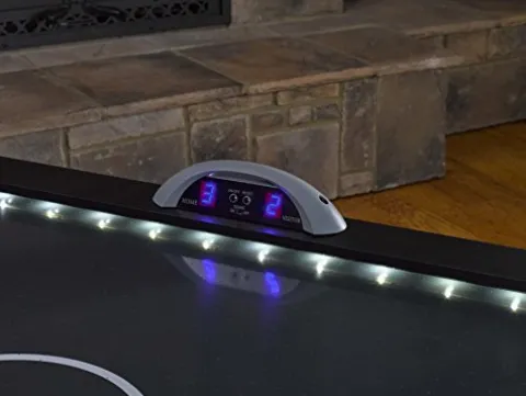 Triumph Sports USA Lumen-X Lazer 6’ Interactive Air Hockey Table Blue-Black