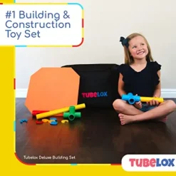 Tubelox Deluxe Building Toys Set 220 Pieces Multicolor