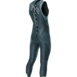 TYR Men Cat 5 Sleeveless Wetsuit Black/Grn/Yellow
