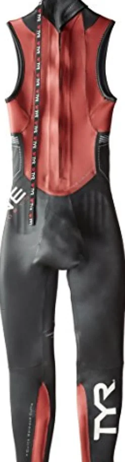 TYR Women’s Category 5 Hurricane Sleeveless Wetsuit Black/Red