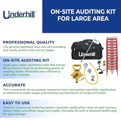 Underhill AuditMaster Commercial Sprinkler Performance Auditing Testing Kit Black
