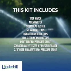 Underhill AuditMaster Commercial Sprinkler Performance Auditing Testing Kit Black