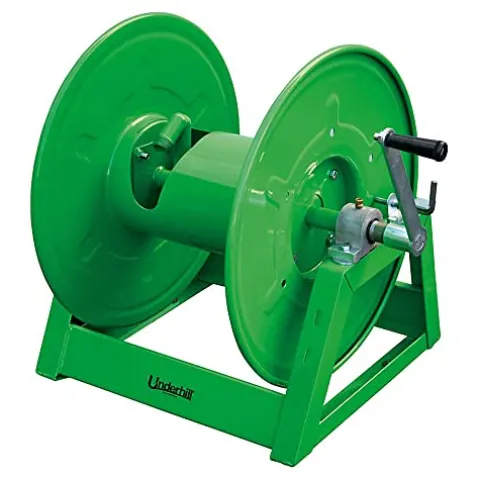 Underhill Heavy-Duty Hose Reel Holder Caddy for Golfing Greens and Sports Fields Green