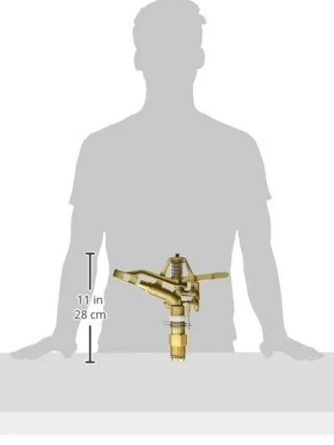 Underhill Impact Sprinkler Head Heavy Metal 1 1/4-Inch MPT Part Circle Brass