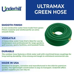 Underhill UltraMax Commercial Garden Water Hose 125 ft Heavy-Duty Anti-Kink Green