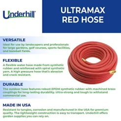 Underhill UltraMax Commercial Garden Water Hose Heavy-Duty 1 Inch x 125 ft Green