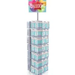 Unique Black Plastic Balloon Spinner Rack 6×9.5 Inch Multicolor