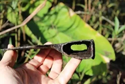 Unknown European Medieval German Iron Axe with Key-Shape Hole #12A Black