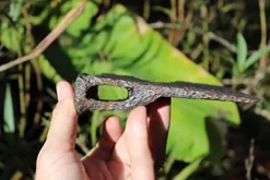 Unknown European Medieval German Iron Axe with Key-Shape Hole #12A Black