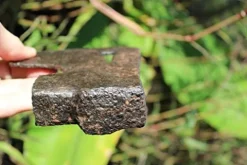 Unknown European Medieval German Iron Axe with Key-Shape Hole #12A Black