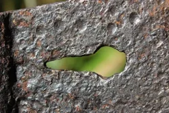 Unknown European Medieval German Iron Axe with Key-Shape Hole #12A Black