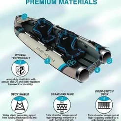 UPWELL 13’6″ Inflatable Kayak Drop Stitch Floor 1-2 Person Desert Sand