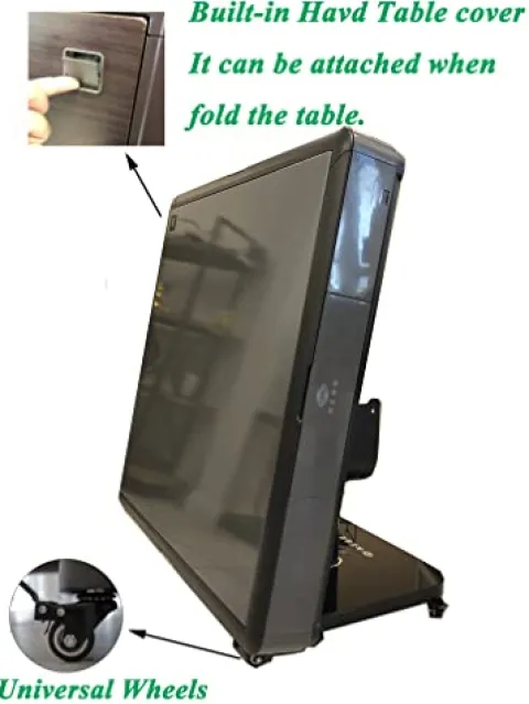 usamahjongtable USA MJ Table 40mm Folding Automatic Mahjong Table with Wheels Drawers Green